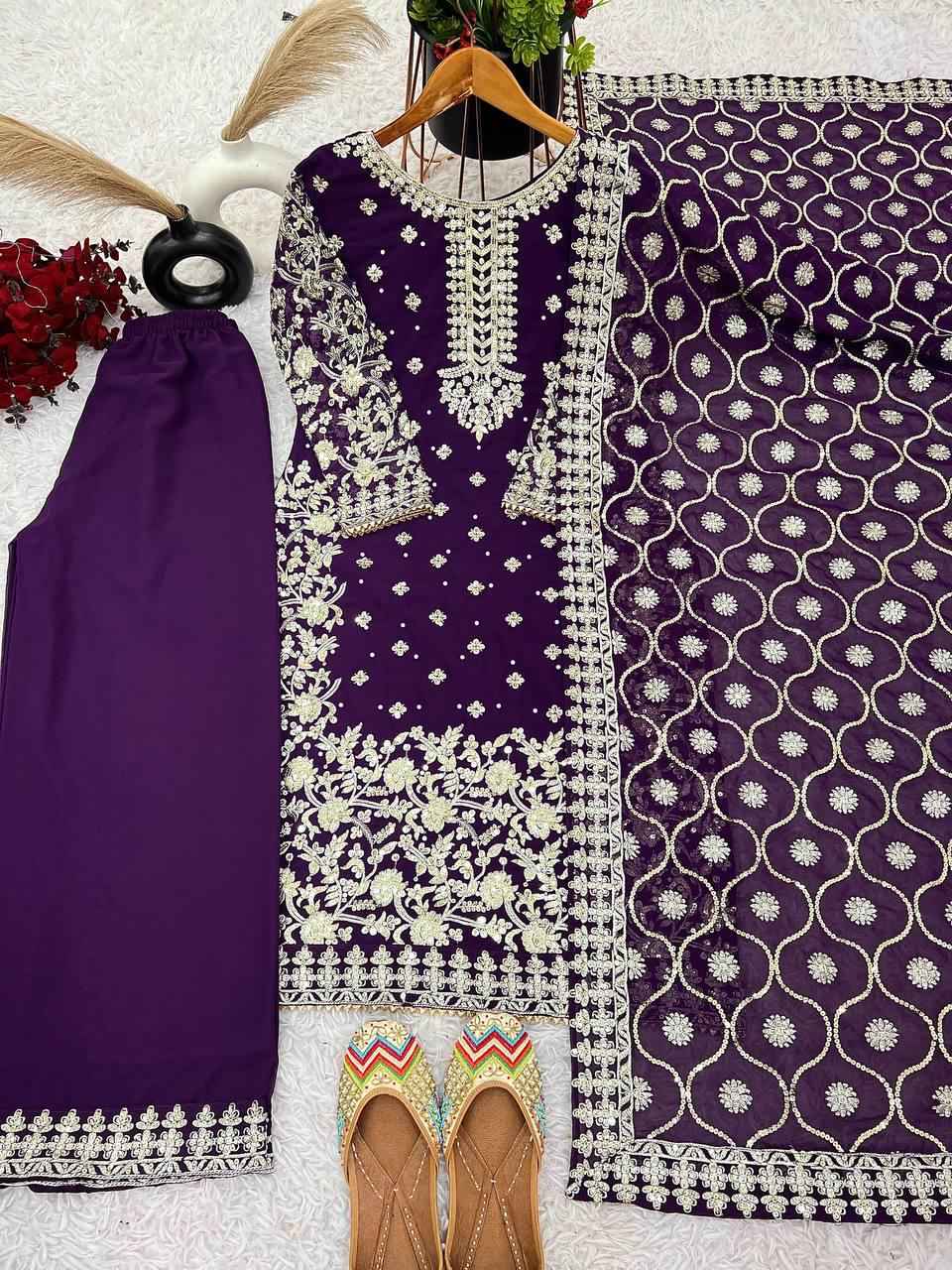 Top-Plazzo and Dupatta With Heavy Embroidery Work