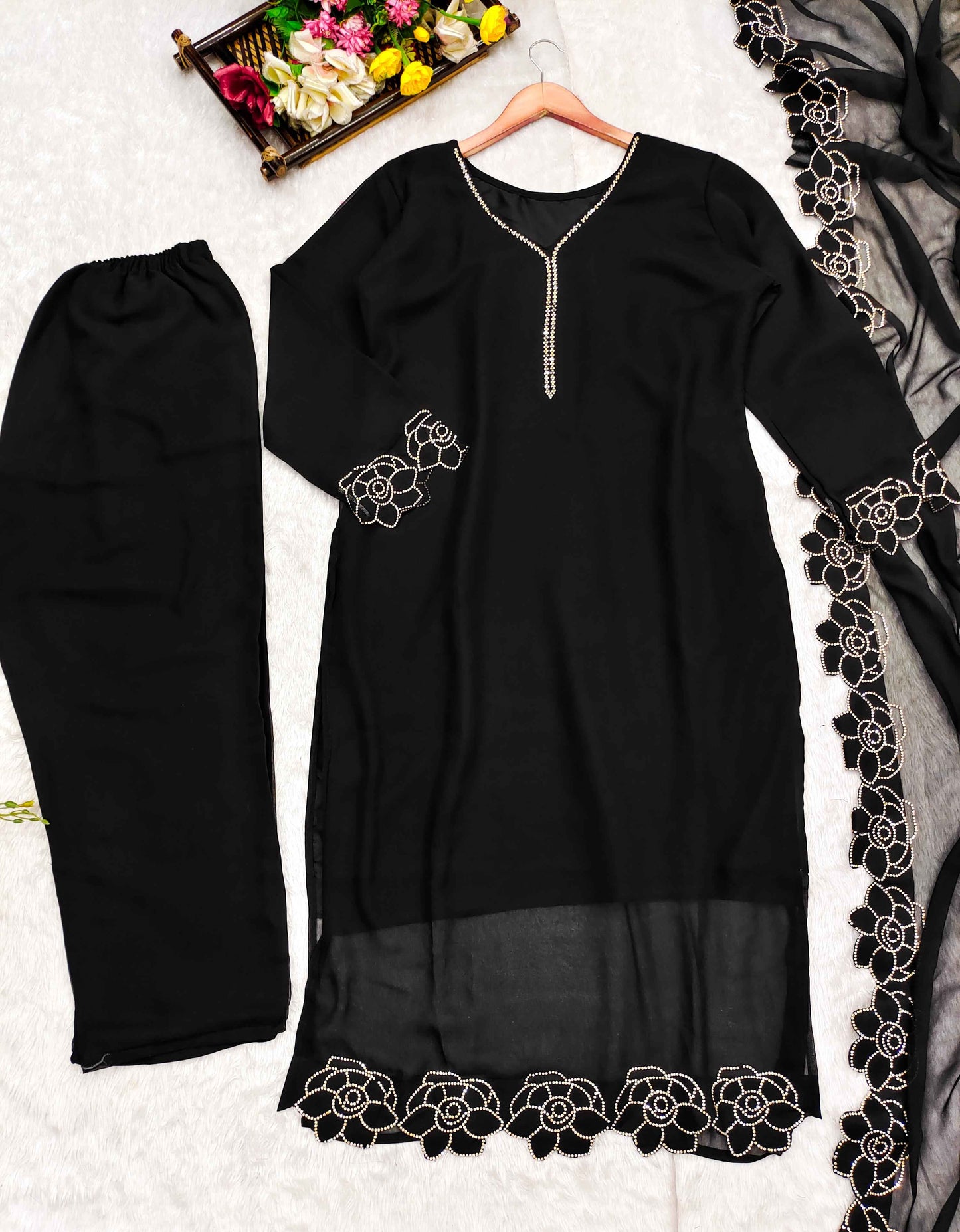 Top-Dupatta and Bottom Set