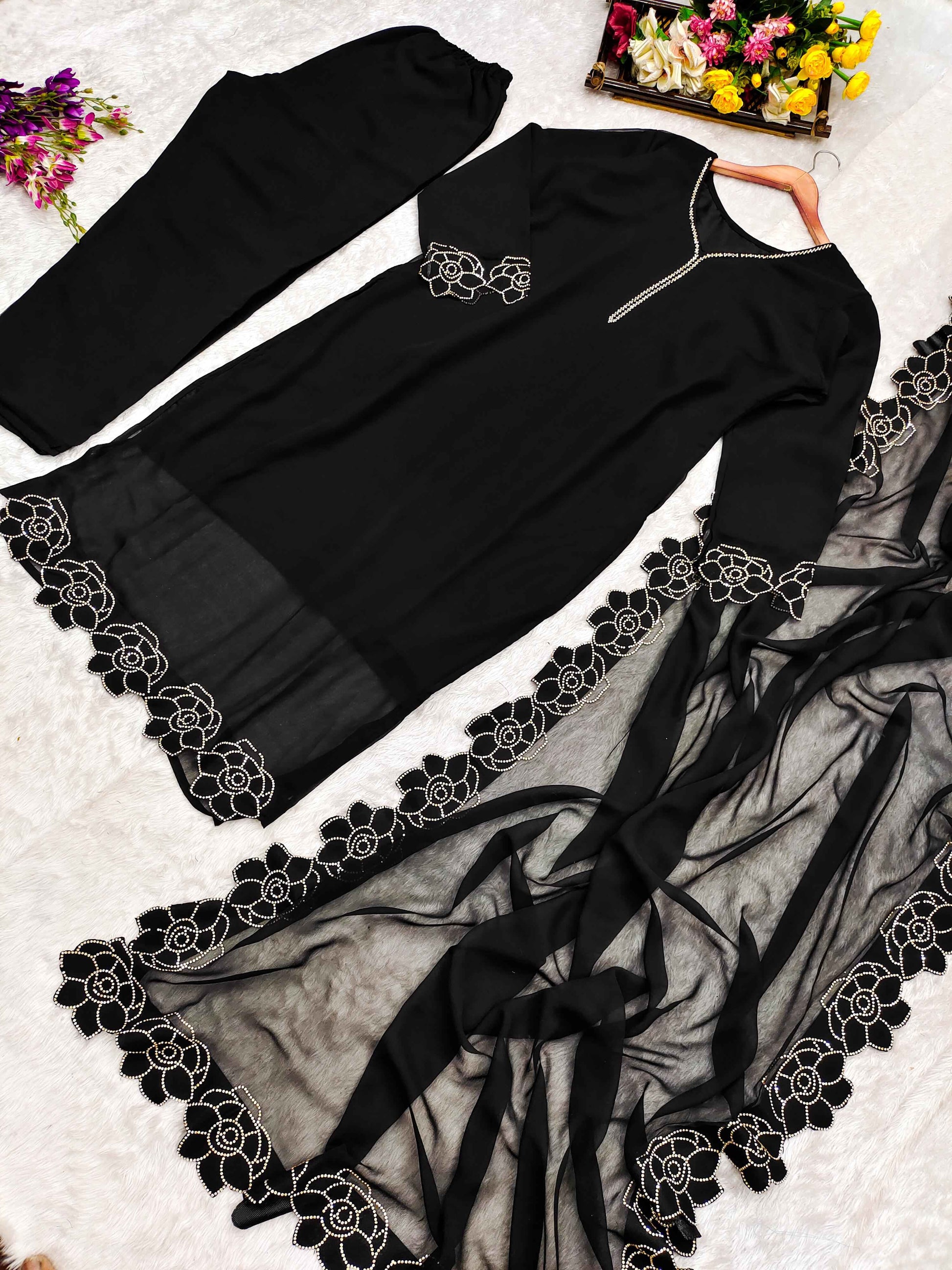 Top-Dupatta and Bottom Set