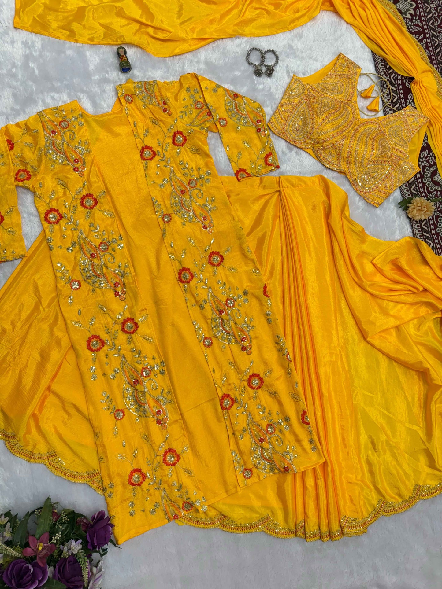 READY TO WEAR DRAPE SAREE WITH KOTI