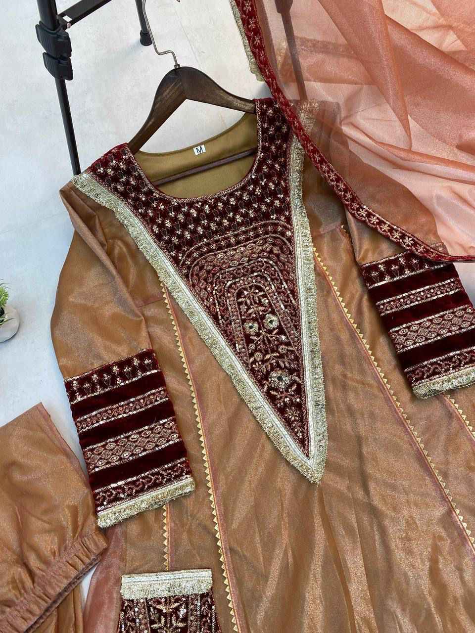 FLAILED KALI SUIT PANT WITH DUPATTA