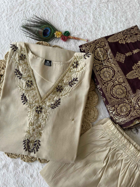 Kurti Pent Dupatta Set