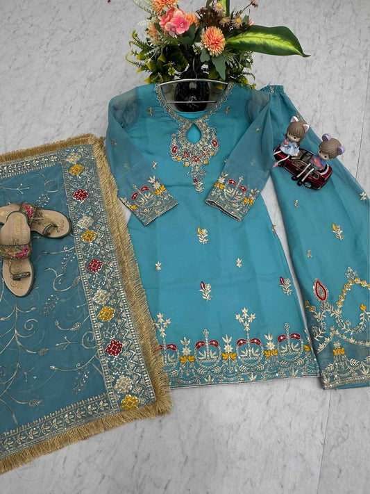 Top Plazzo & Dupatta Set