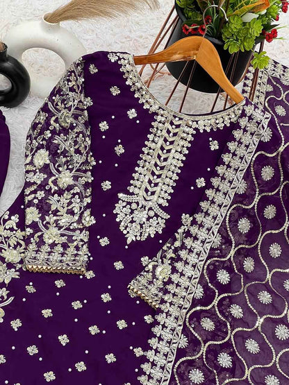 Top-Plazzo and Dupatta With Heavy Embroidery Work