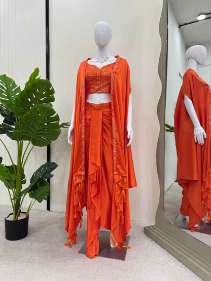 Dhoti style  Srug and Unstich Choli