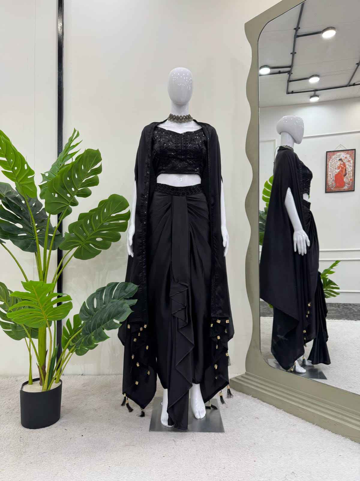 Dhoti style  Srug and Unstich Choli