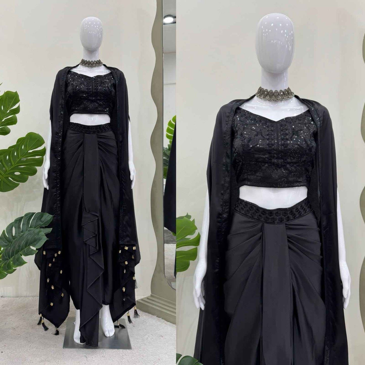 Dhoti style  Srug and Unstich Choli