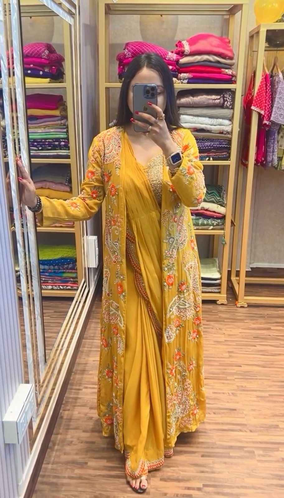 READY TO WEAR DRAPE SAREE WITH KOTI