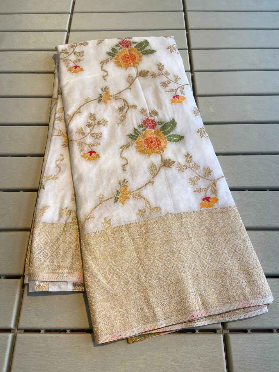 Pure Crepe Khadi Silk Saree