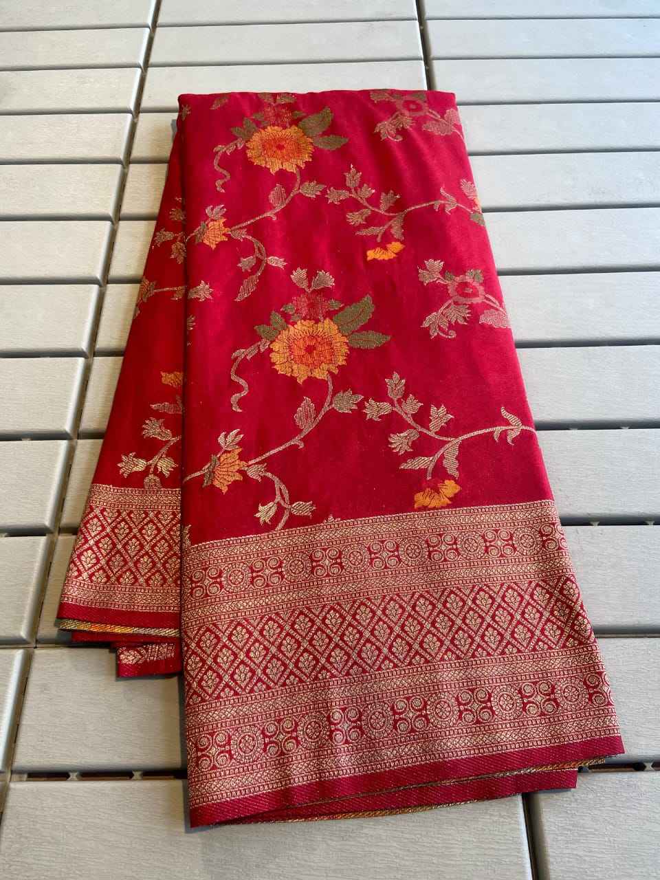 Pure Crepe Khadi Silk Saree