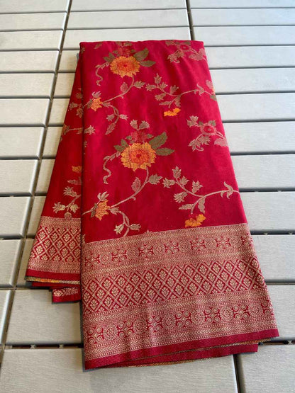 Pure Crepe Khadi Silk Saree
