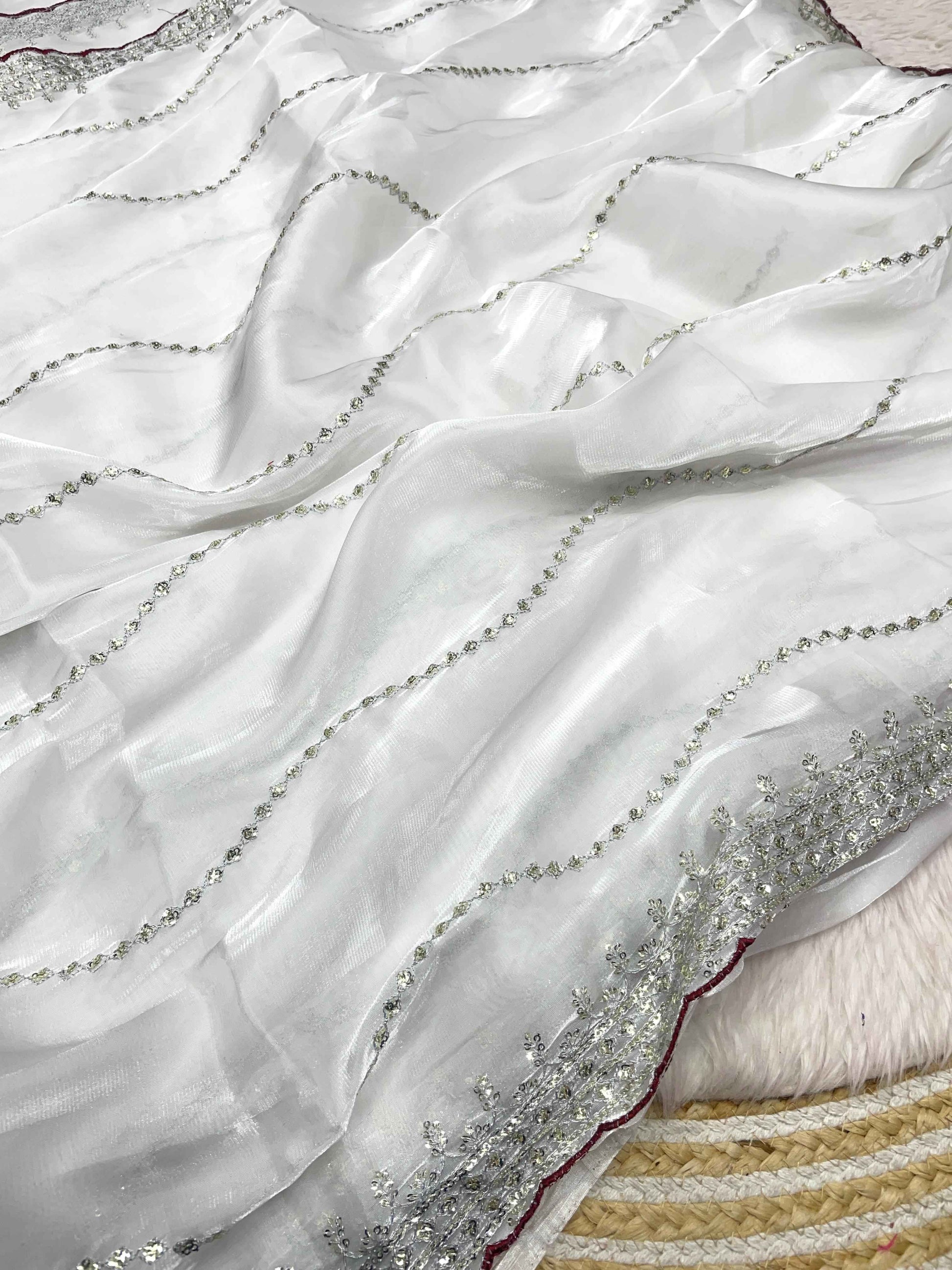Pure Zimmy Choo Satin Saree