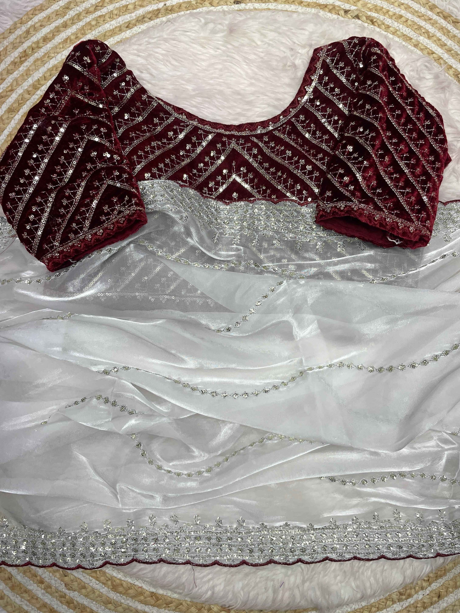 Pure Zimmy Choo Satin Saree