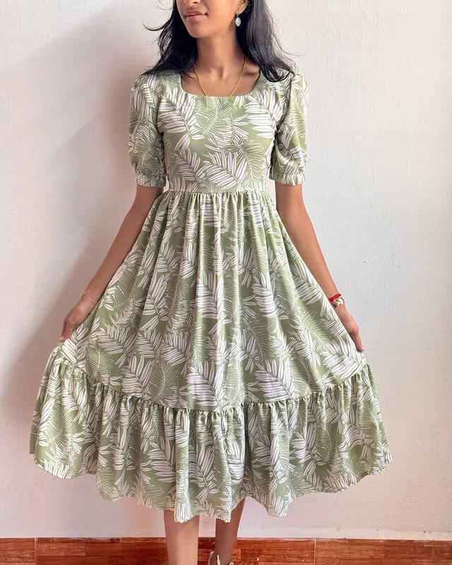 Floral Prints in Boat Neck Maxi