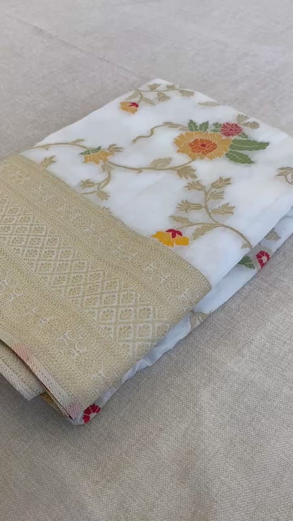 Pure Crepe Khadi Silk Saree