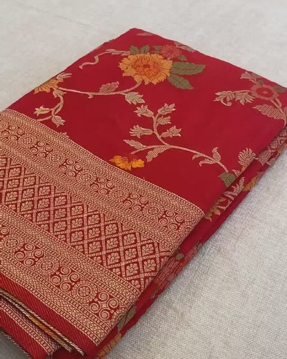 Pure Crepe Khadi Silk Saree