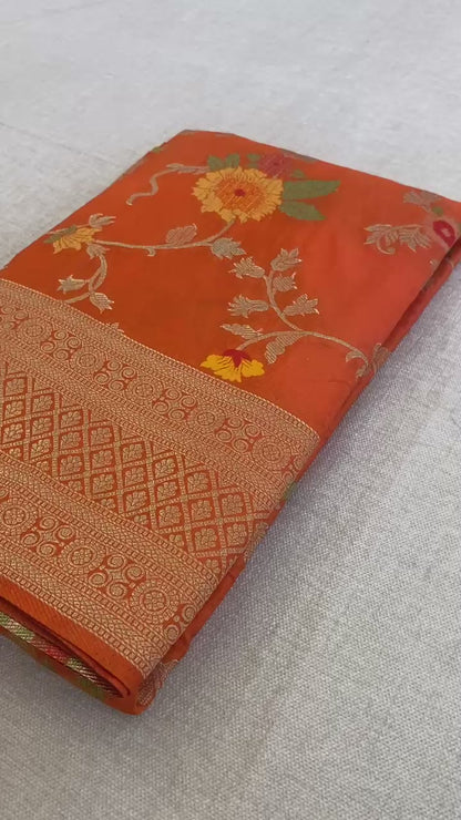 Pure Crepe Khadi Silk Saree
