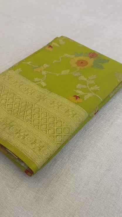 Pure Crepe Khadi Silk Saree